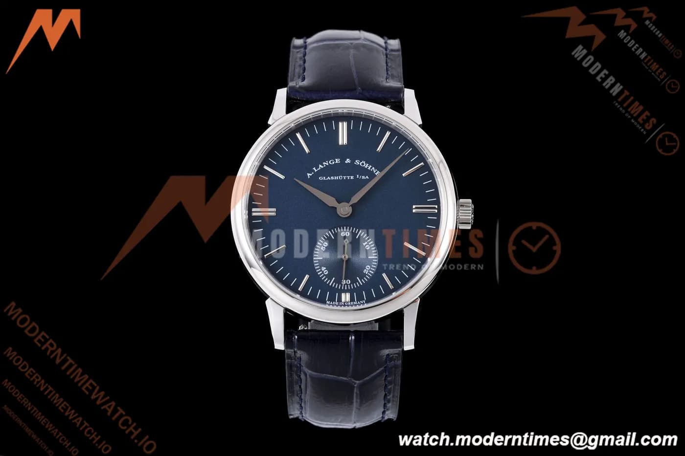 A. Lange & Söhne - Saxonia Thin Automatic 38.5mm SS/LE Blue F8F A2824