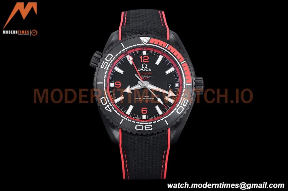 Omega - Seamaster Planet Ocean 600M 45.5mm Deep Black CER/NY Black/Red VSF A8906