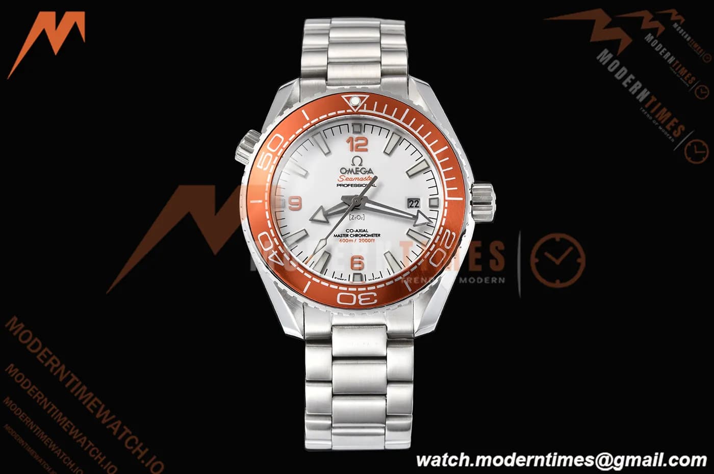 Omega - Seamaster Planet Ocean 600m 43.5mm SS/SS ORN/CER White Dial GDF MY8215