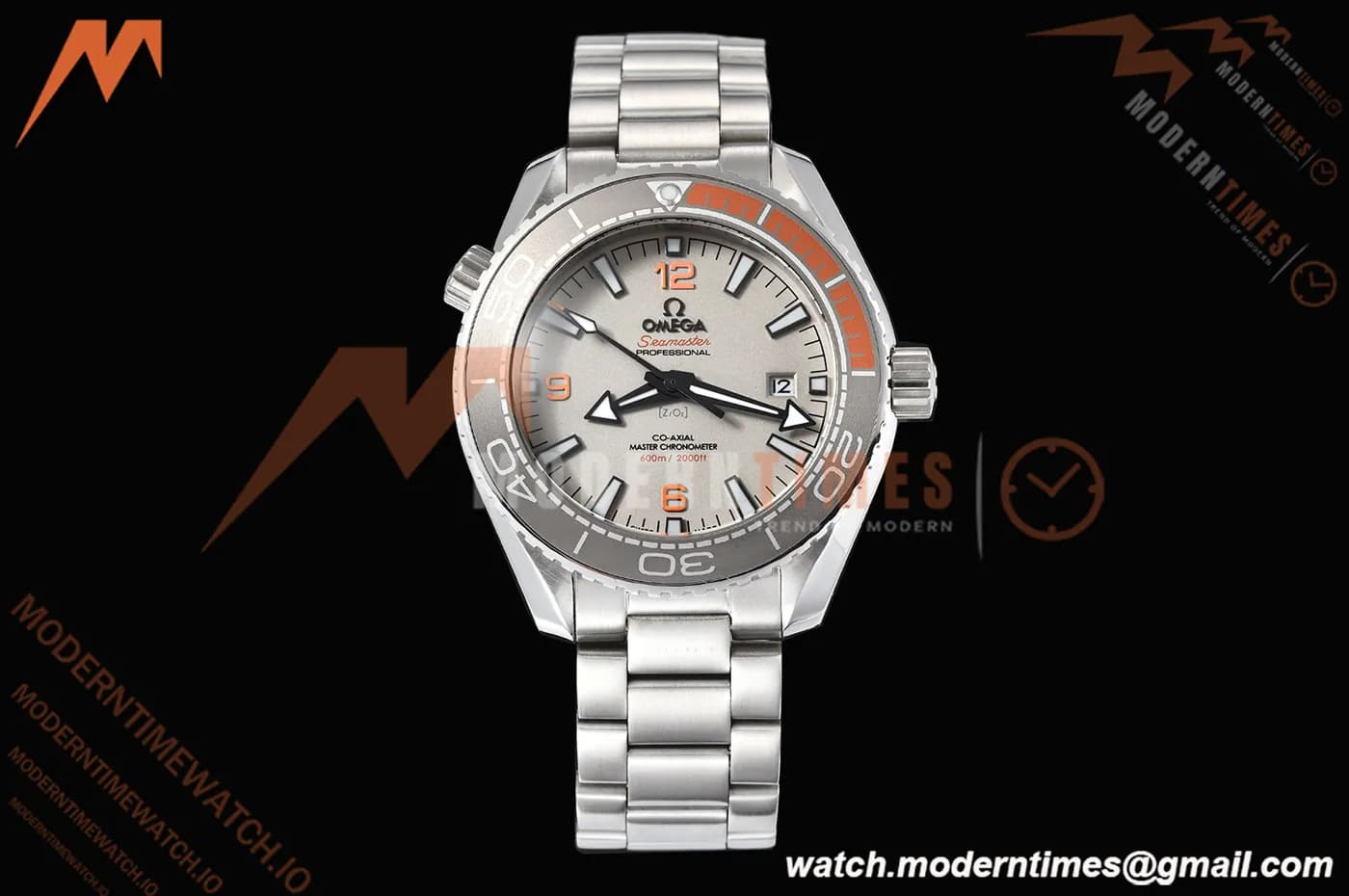 Omega - Seamaster Planet Ocean 600m 43.5mm SS/SS GRY/ORN/CER Grey Dial GDF MY8215