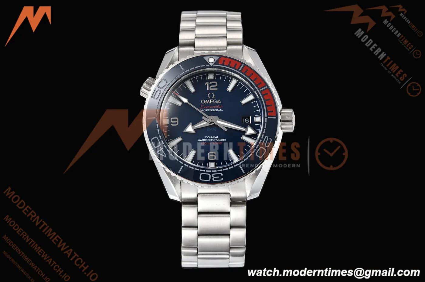 Omega - Seamaster Planet Ocean 600m 43.5mm SS/SS BLU/ORN/CER Blue Dial GDF MY8215
