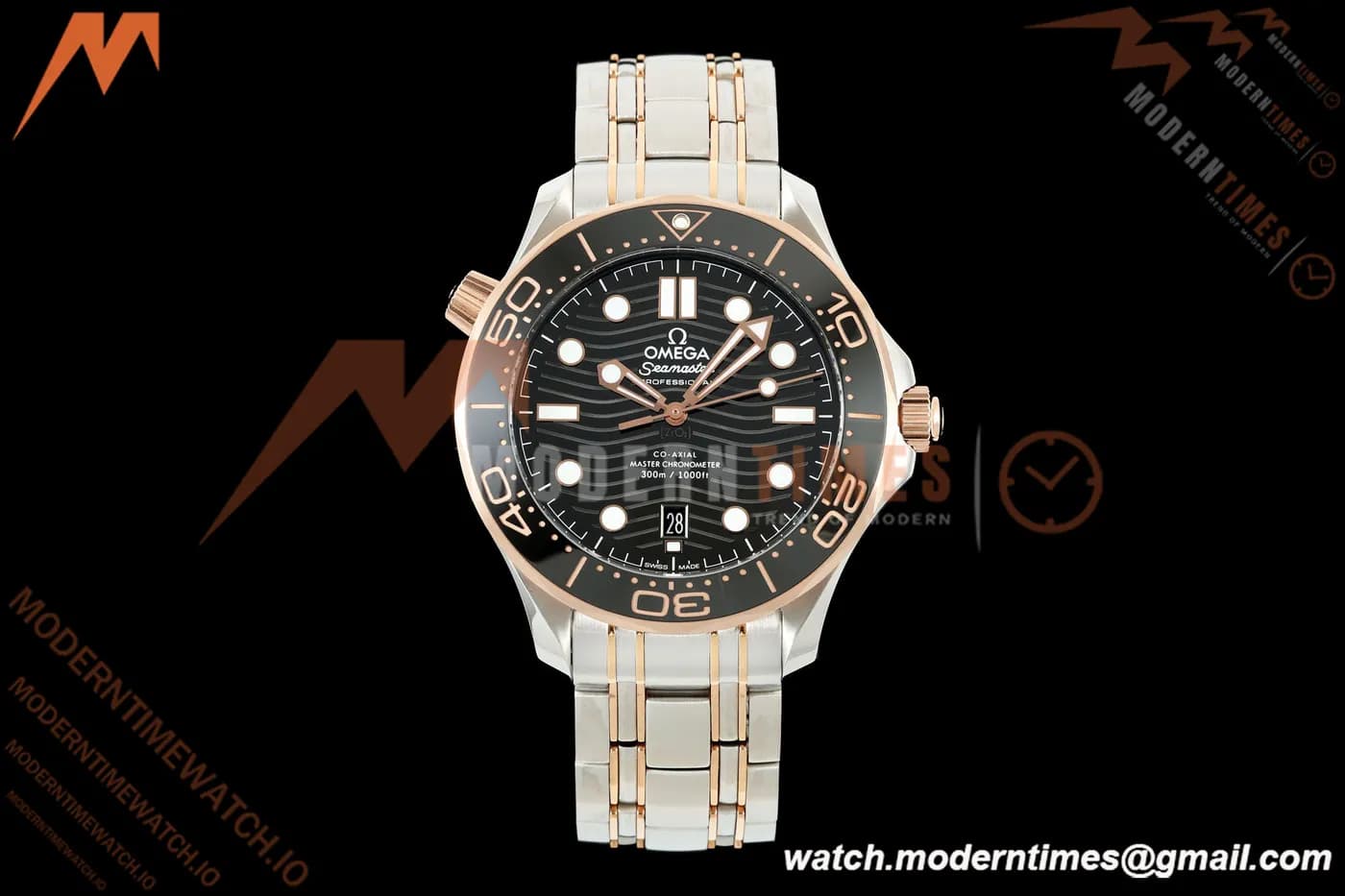 Omega - Seamaster Diver 300m 42mm SS/RG Black Ceramic Black Dial ORF OR8800