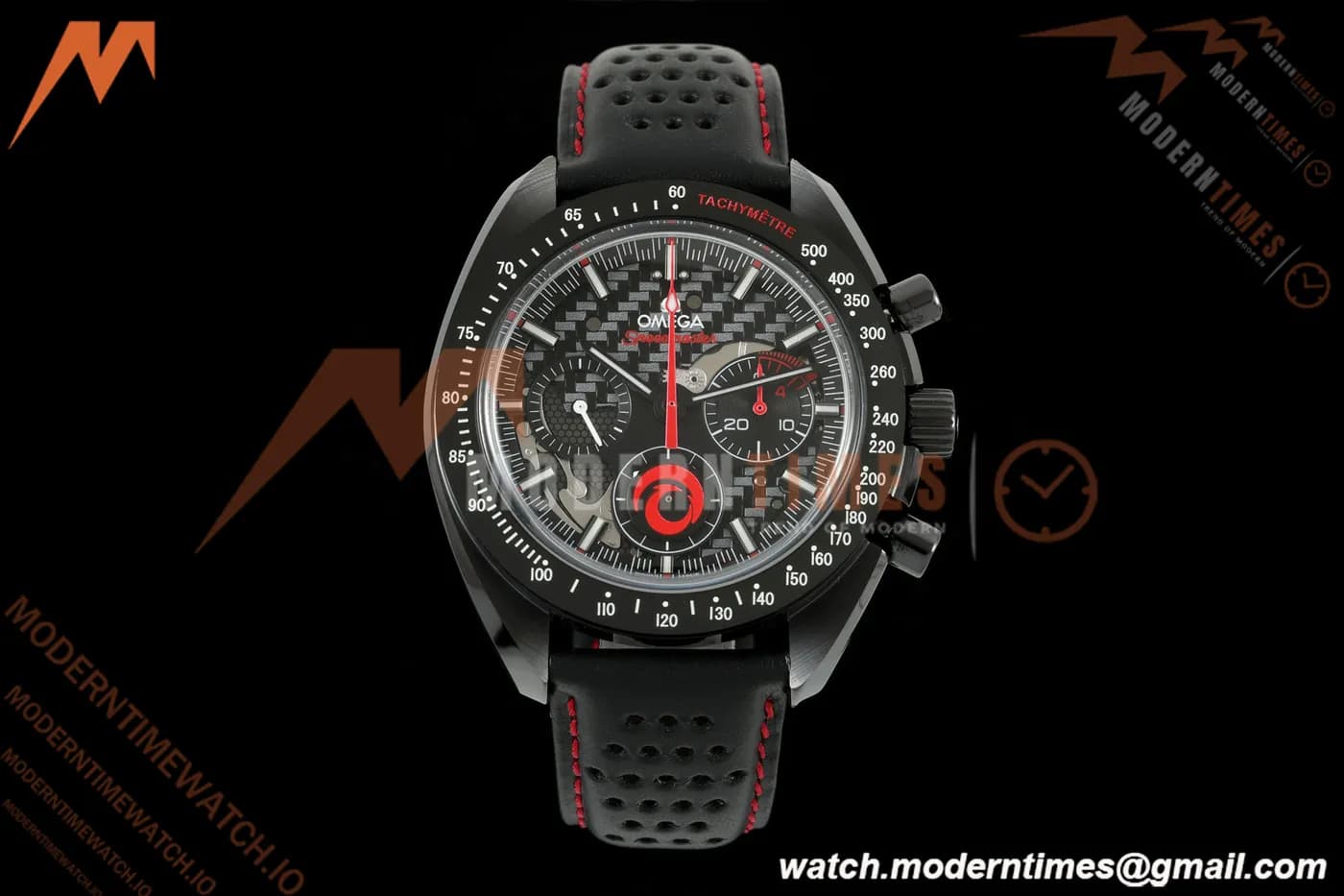 Omega - Speedmaster Dark Side of the Moon Team Alinghi 44.25mm CER/RU Carbon Fiber Skeleton Dial BLSF Cal. 1865 Mod