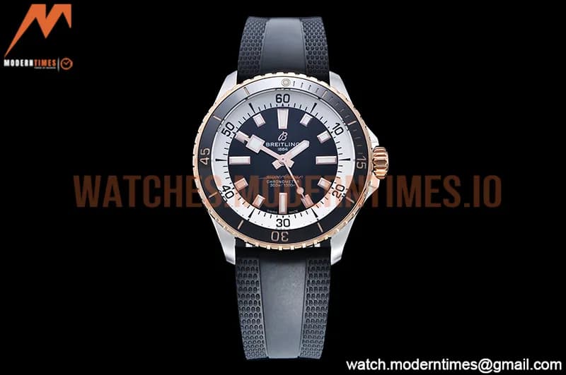 Breitling - Superocean 42mm Blk RG/SS/RU Black BLS Asia 2824