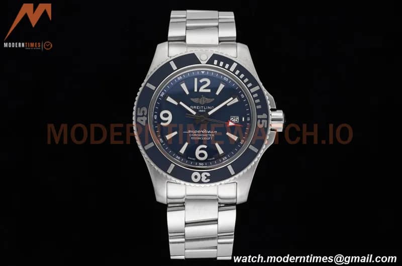 Breitling - Superocean 44mm Automatic SS/SS Blu/Stk/Num TF Asia 2824