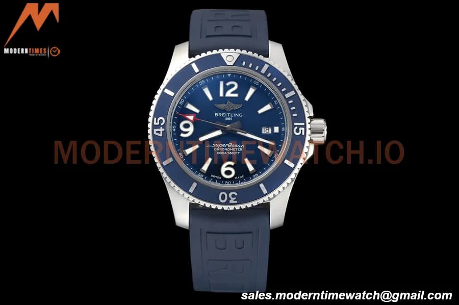 Breitling - Superocean 44mm SS/RU Blue BLSF A2824