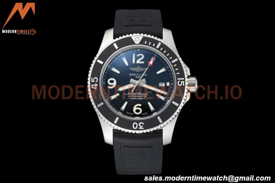 Breitling - Superocean 44mm SS/RU Black BLSF A2824