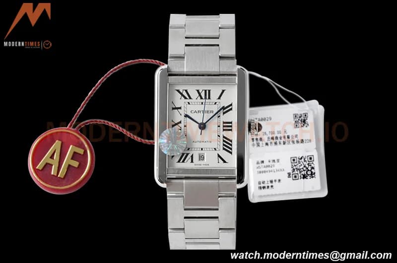 Cartier - Cartier Tank Solo XL Automatic SS/SS White AF A2892
