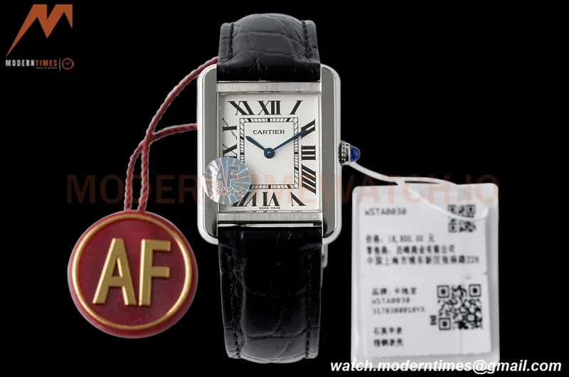 Cartier - Cartier Tank Solo Ladies Small Size SS/LE White AF Swiss Qtz