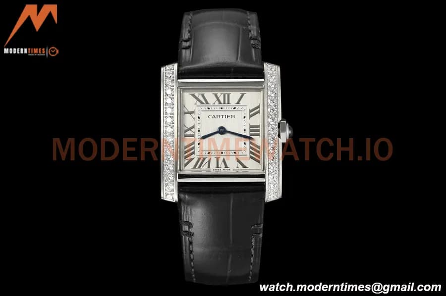 Cartier - Tank Francaise 27mm Medium Size SS/LE Blk/Silv Dia/Rmn 8848F Swiss Qtz