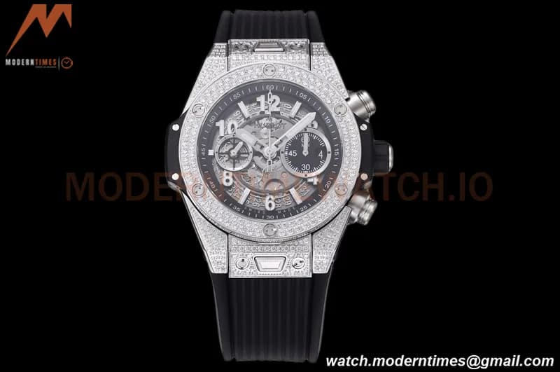 Hublot - Big Bang Unico 44mm Diamond SS/RU Blk/Ske BBF A1280