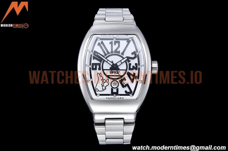 Franck Muller - Vanguard Mens FR2 SS/SS Wht/Num ABF A2824
