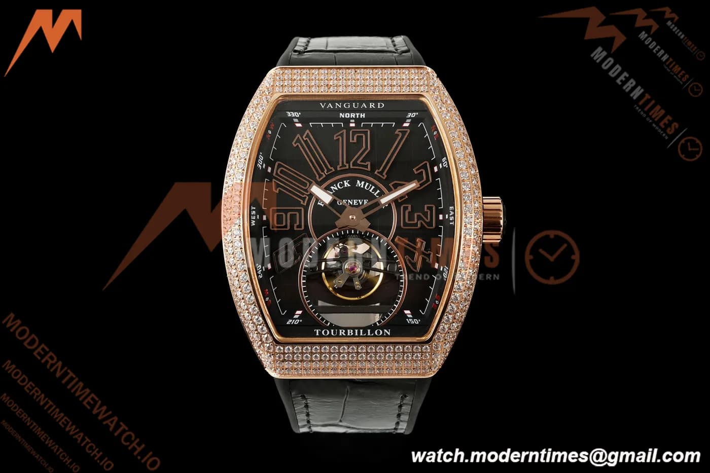 Franck Muller - Vanguard Men's Collection V45 Dia RG/Blk LE Black Dial ABF A23J