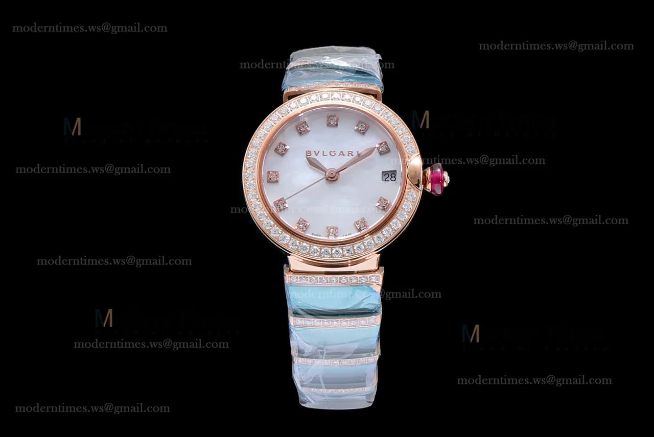 Bvlgari LVCEA Series Diams RG/RG Wht BVF Automatic/Quartz
