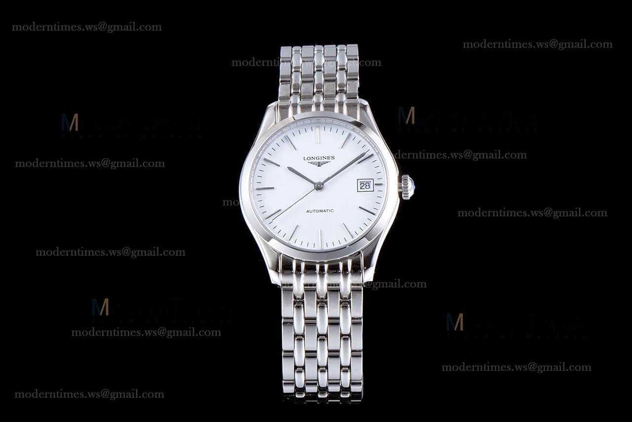 Longines Conquest Classic Series SS/SS Wht TWF Automatic L4.898.4.12.6