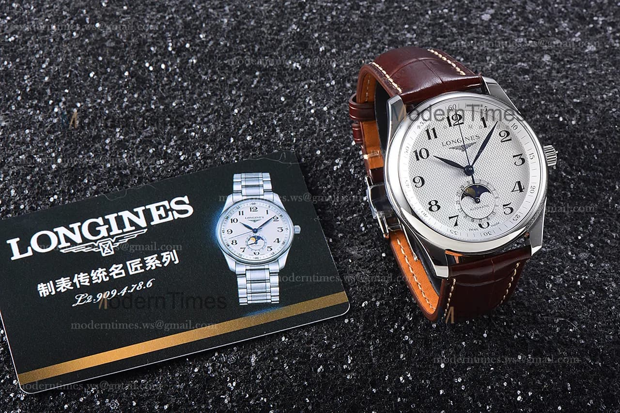Longines Conquest Classic Series SS/LE Wht/Bro GSF Automatic L2.909.4.78.3