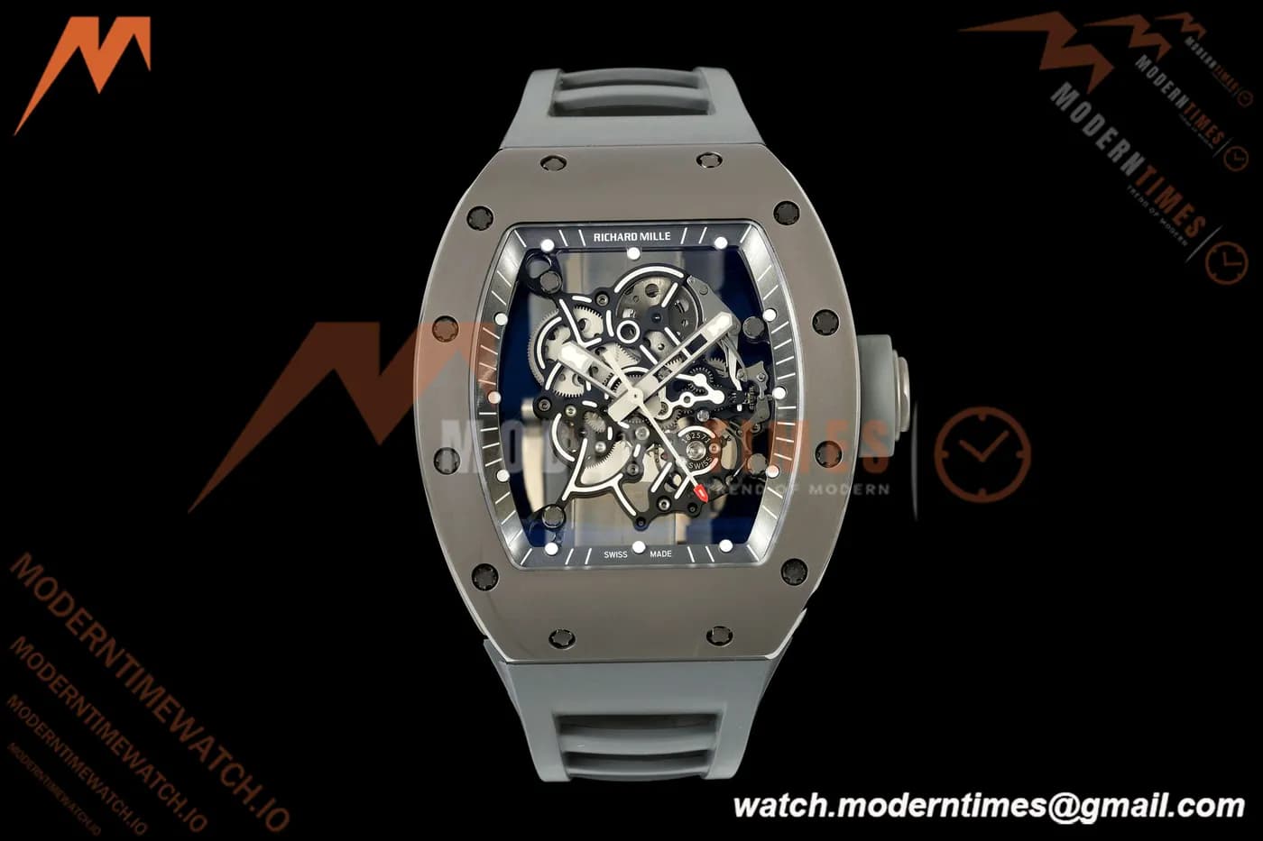 Richard Mille - RM055 Bubba Watson Boutique Grey CER/RU Black Rehaut Skeleton Boss Vaucher RMUL2 Free Sprung
