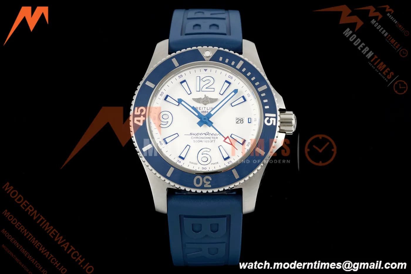 Breitling - Superocean Special 44mm Ceramic SS/RU Wht/Stk/Num TF V2 A2824