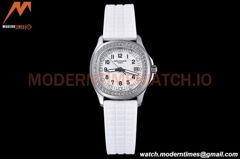 Patek Philippe - Aquanaut Lady 5067A 36mm Diamond SS/RU White PPF Swiss Quartz