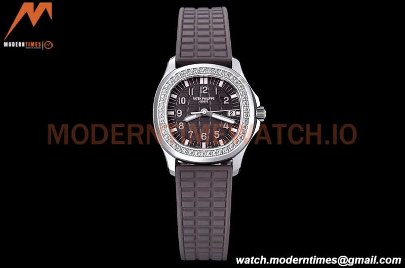 Patek Philippe - Aquanaut Lady 5067A 36mm Diamond SS/RU Brown PPF Swiss Quartz