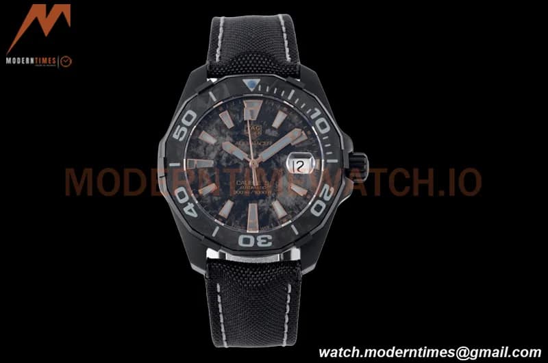 Tag Heuer - Aquaracer Caliber 5 41mm PVD/NY Carbon Black/Gold TARF SW200