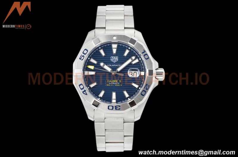 Tag Heuer - Aquaracer Caliber 5 43mm SS/SS Blue TARF SW200