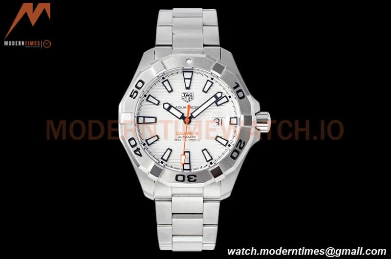 Tag Heuer - Aquaracer Caliber 5 43mm SS/SS White TARF SW200