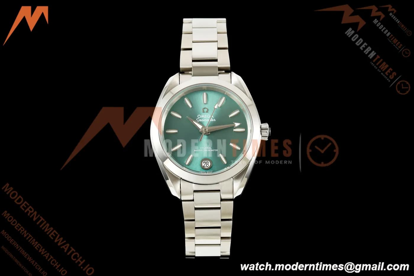 Omega - Seamaster Aqua Terra Shades 34mm SS/SS Grn/Stk VRSF A8800