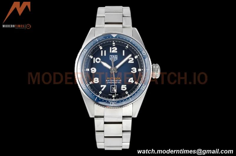 Tag Heuer - Autavia 42mm Automatic SS/SS Blue TARF SW200