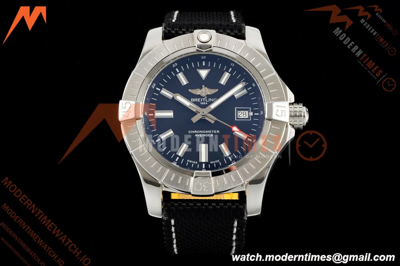 Breitling - Avenger Automatic 43mm SS/NY Blk/Stk TF V2 A2824