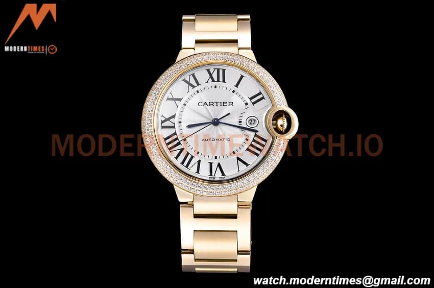 Cartier - Balion Bleu De Cartier 42mm Automatic Diamond YG/YG White GDF MY8215