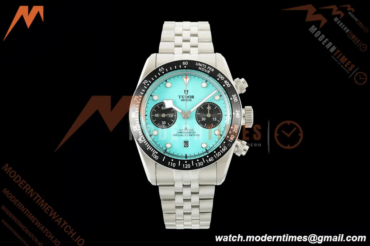 Tudor - Black Bay Chrono M79360N 41mm SS/SS Flamingo Blue/Black BLSF A7750