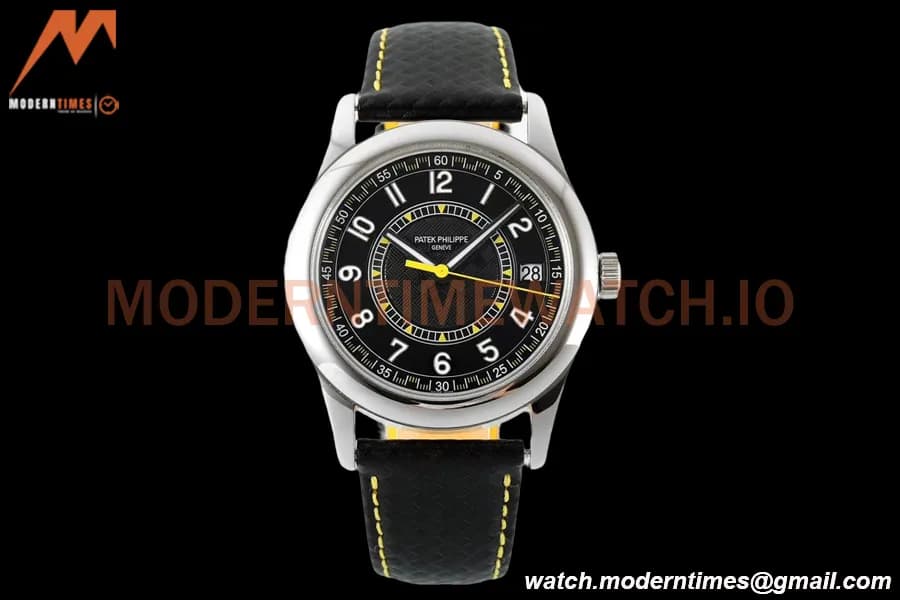 Patek Philippe - Calatrava 40mm 6007G SS/LE Blk/Yelw PPF MY9015 Mod