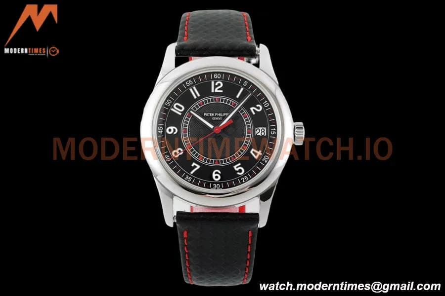 Patek Philippe - Calatrava 40mm 6007G SS/LE Blk/Red PPF MY9015 Mod