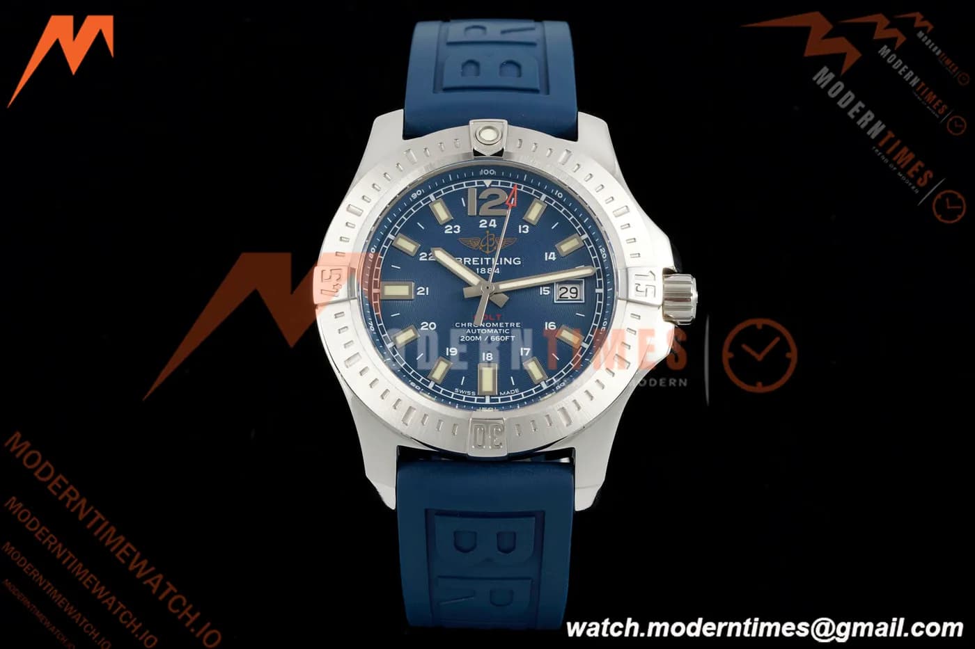 Breitling - Colt Automatic 44mm SS/RU Blue/Stk TF V2 A2824