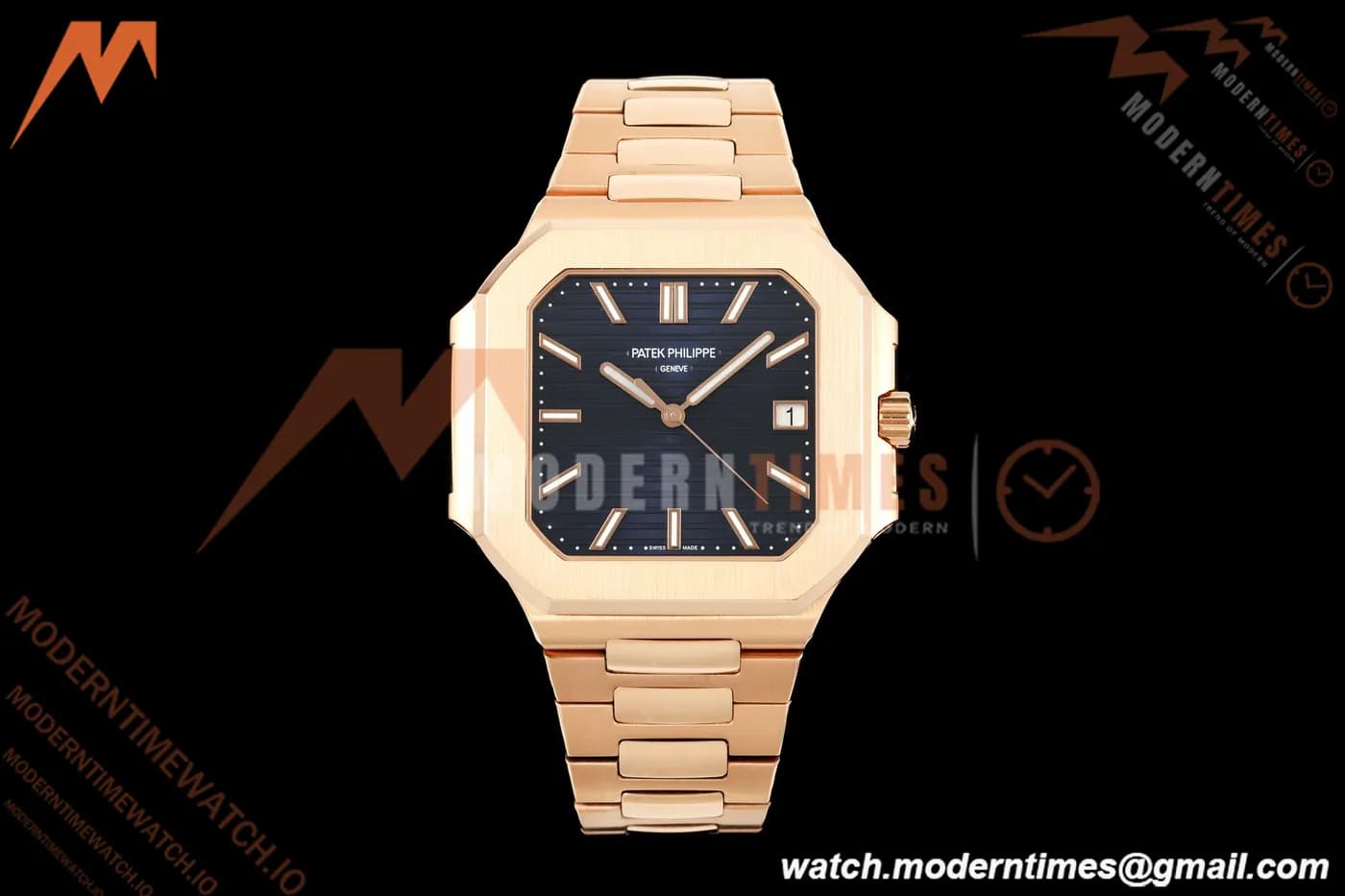 Patek Philippe - Cubitus 5821 45mm RG/RG Dark Blue Stick Dial GRF A330