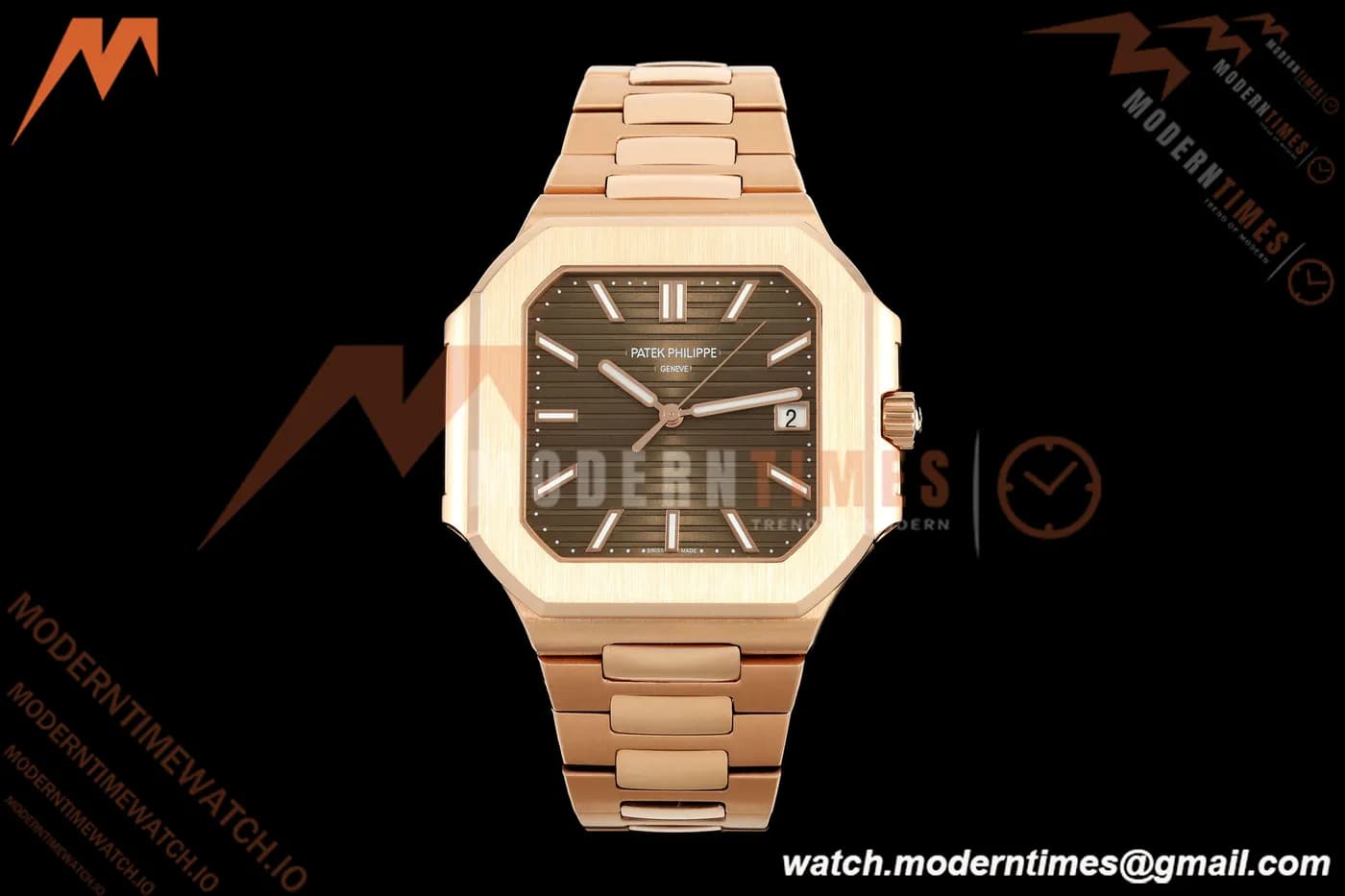 Patek Philippe - Cubitus 5821 45mm RG/RG Brown Stick Dial GRF A330