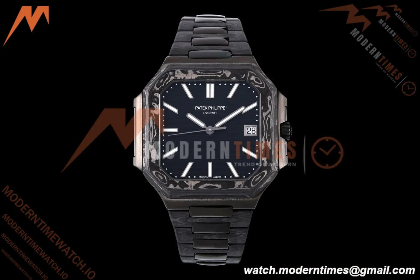 Patek Philippe - Cubitus 7128 40mm Black Carbon Black Dial DIWF A324