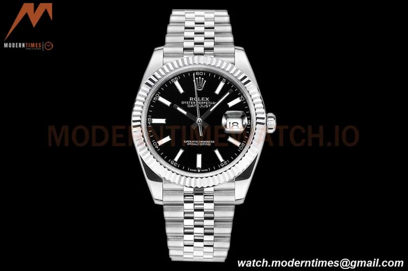 Rolex - DJ2 41mm 126334 Jub Flt 316L SS/SS Black/Stk A+F VR3235