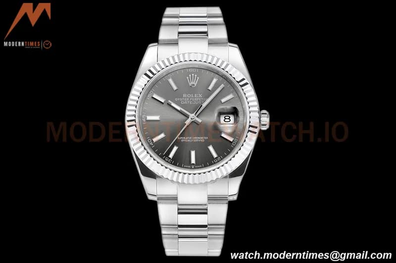 Rolex - DJ2 41mm 126334 Oys Flt 316L SS/SS Grey/Stk A+F VR3235
