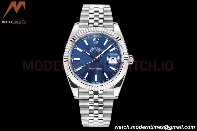 Rolex - DJ2 41mm 126334 Jub Flt 316L SS/SS Blue/Stk A+F VR3235