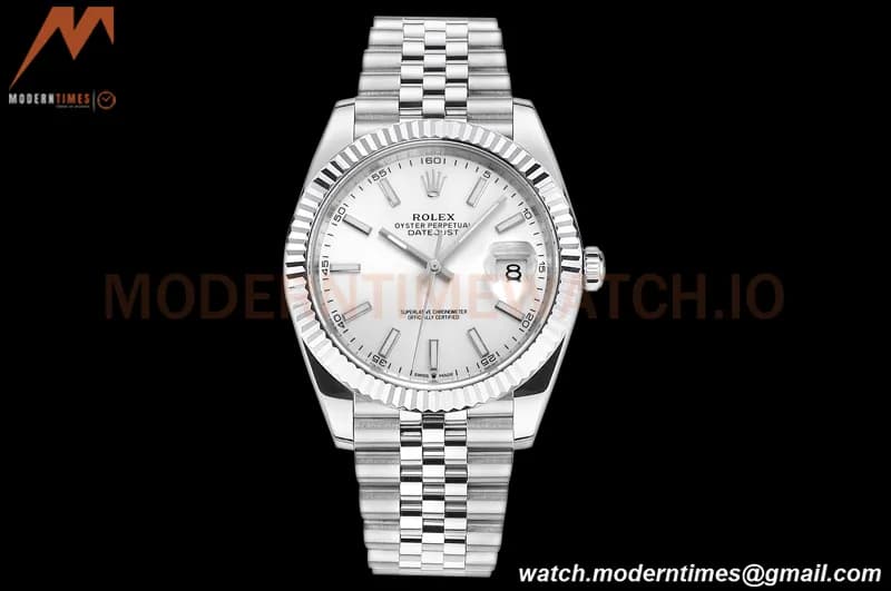 Rolex - DJ2 41mm 126334 Jub Flt 316L SS/SS Silv/Stk A+F VR3235