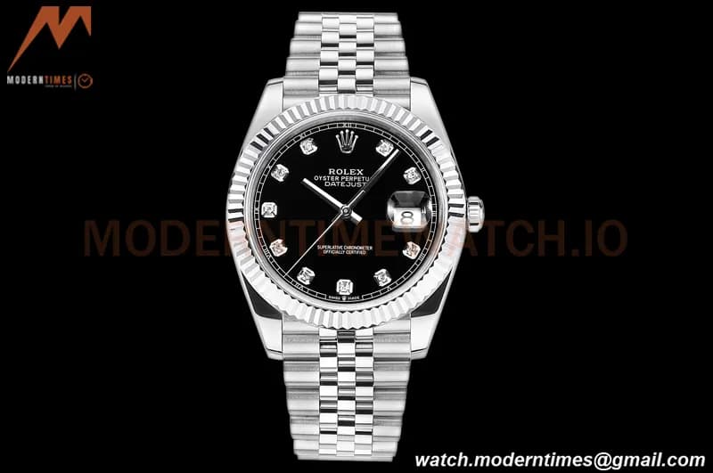 Rolex - DJ2 41mm 126334 Jub Flt 316L SS/SS Black/Dia A+F VR3235