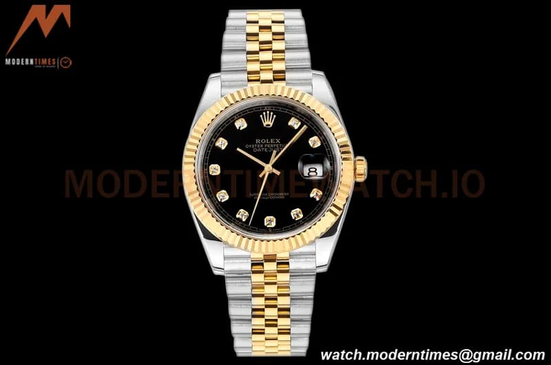Rolex - DJ2 41mm 126333 Jub Flt 316L YG/SS Black/Dia A+F VR3235
