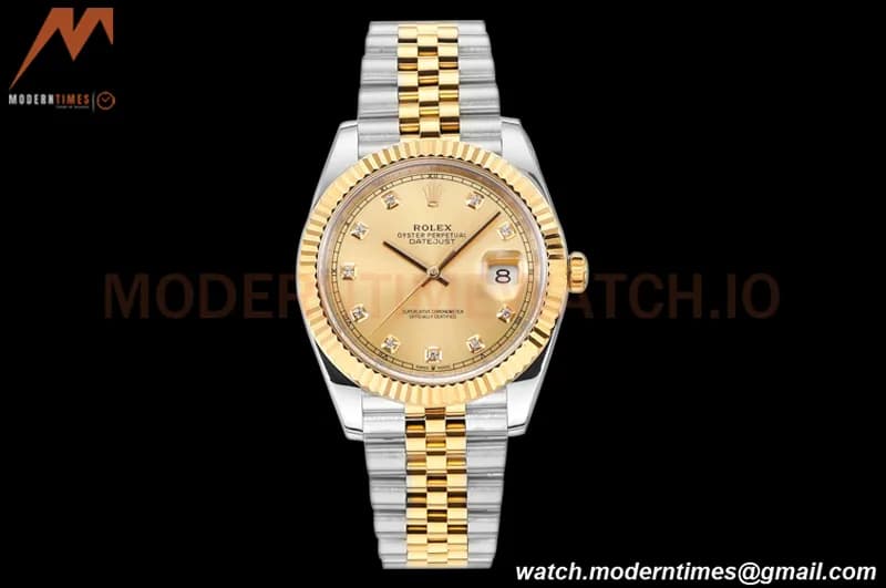Rolex - DJ2 41mm 126333 Jub Flt 316L YG/SS Champane/Dia A+F VR3235