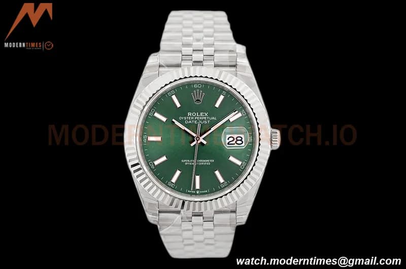 Rolex - Datejust II 41mm 126334 Jub Flt 904L SS/SS Green/Stk EWF A3235