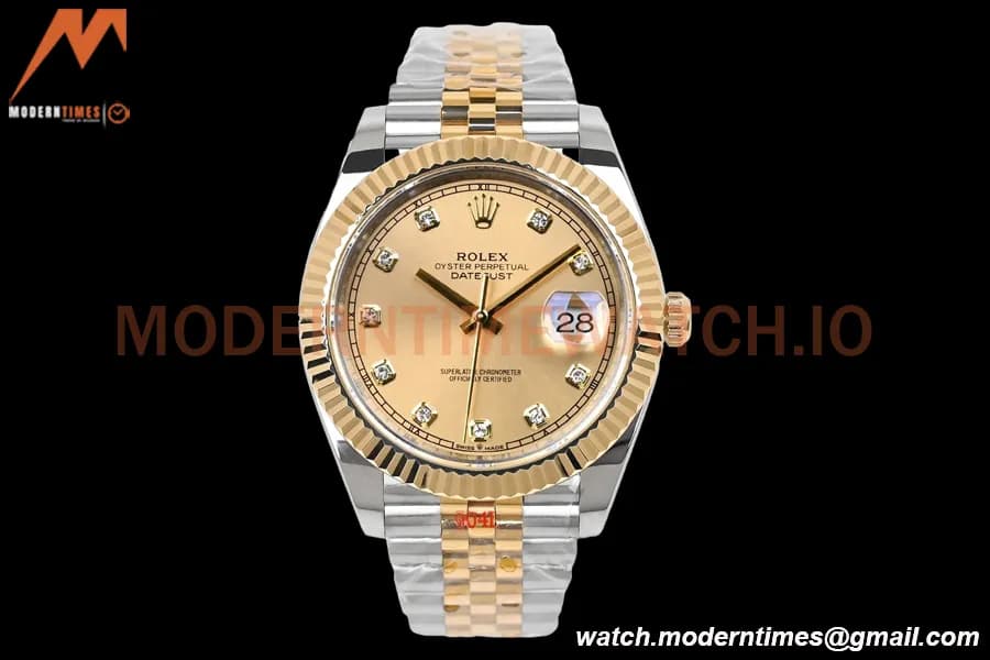 Rolex - DJ2 41mm 126333 Jub Flt Gold Wrapped 904L YG/SS Gold/Dia EWF A3235