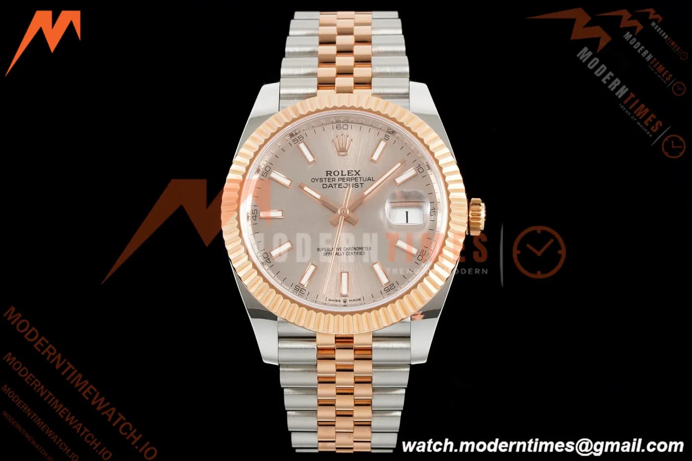 Rolex - Datejust 126331 41mm 904L Gain Weight Jub Flt RG/SS Champ/Stick ARF SH3235