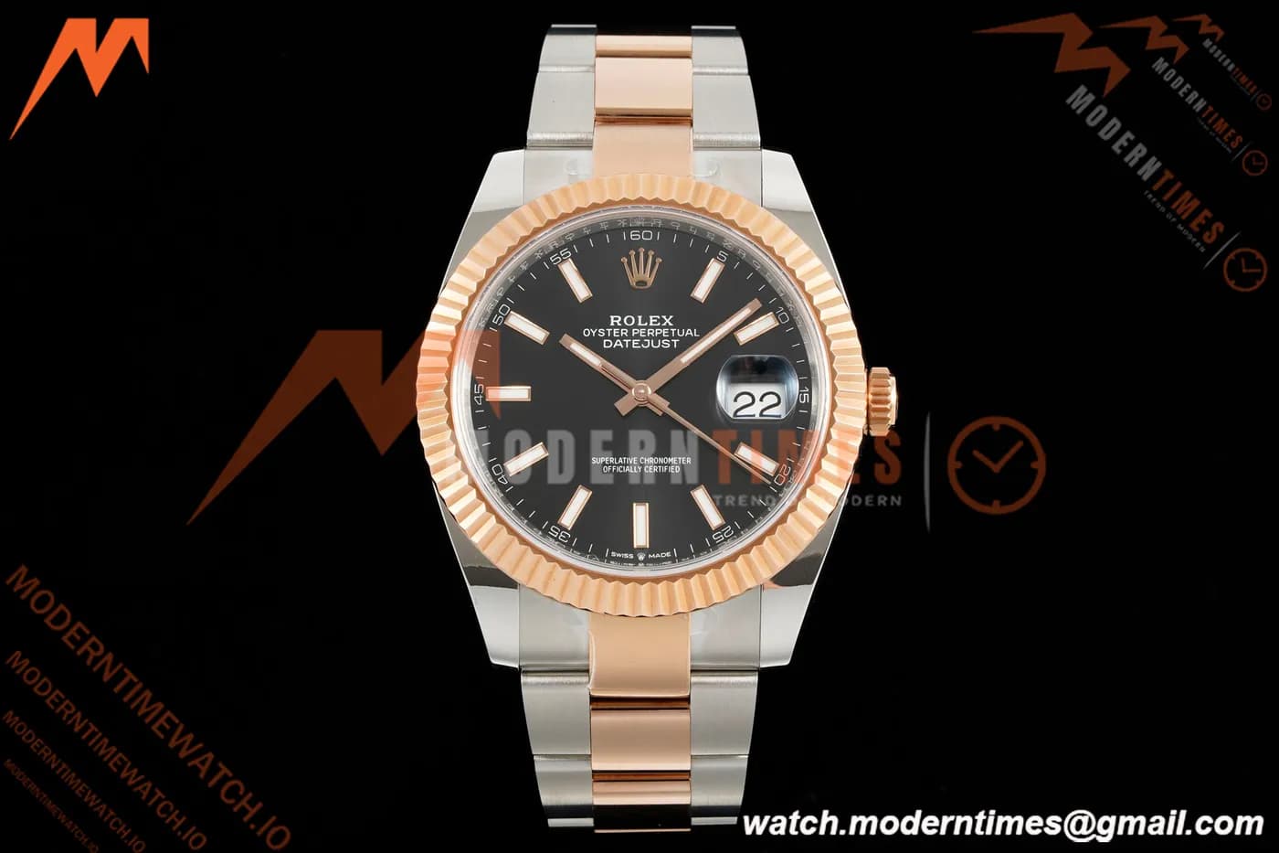 Rolex - Datejust 126331 41mm 904L Gain Weight Oys Flt RG/SS Blk/Stk ARF SH3235