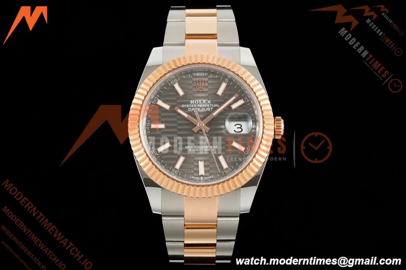 Rolex - Datejust 126331 41mm 904L Gain Weight Oys Flt RG/SS Grey/Stk ARF SH3235